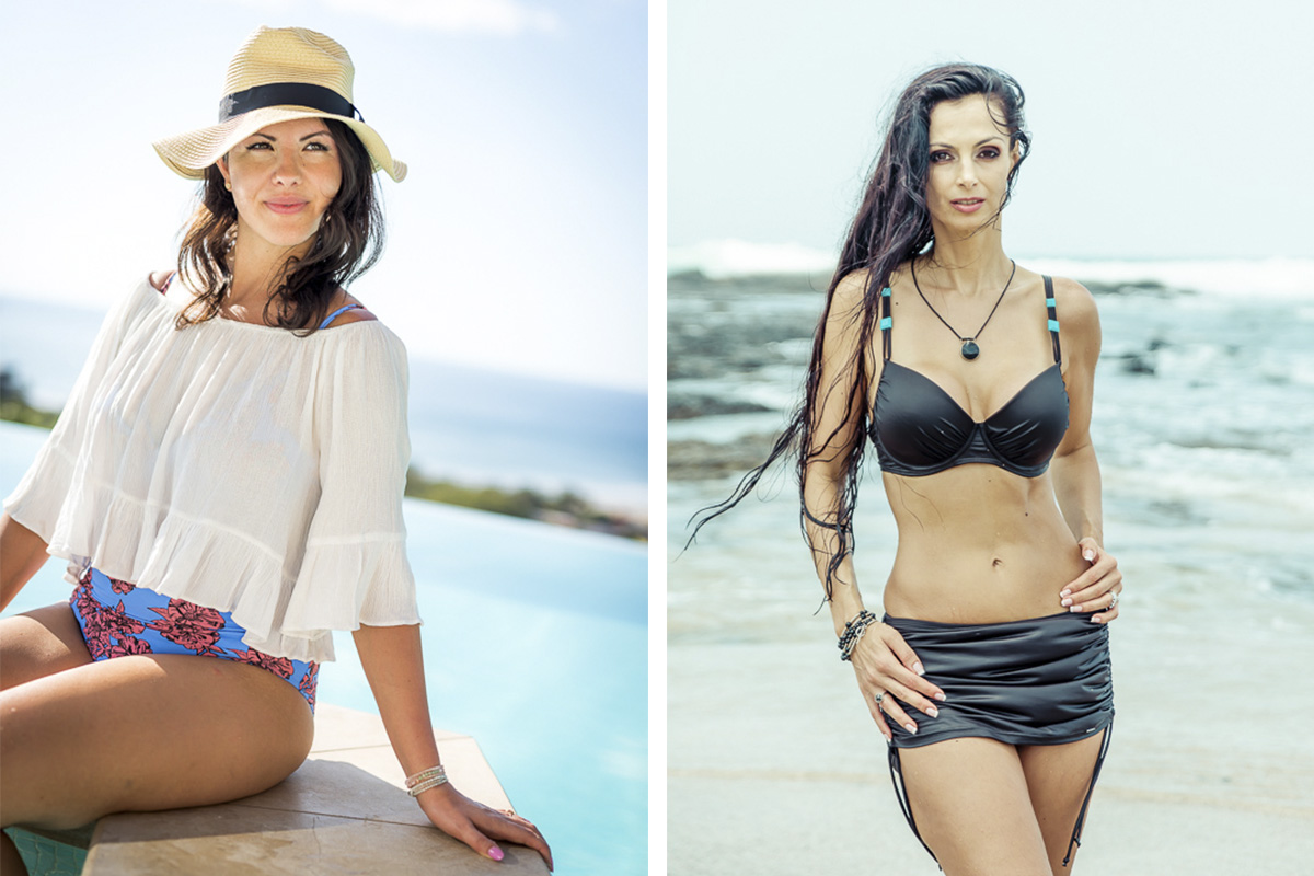 Model photography on Costa Rica beach
